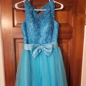 Sky blue homecoming dress